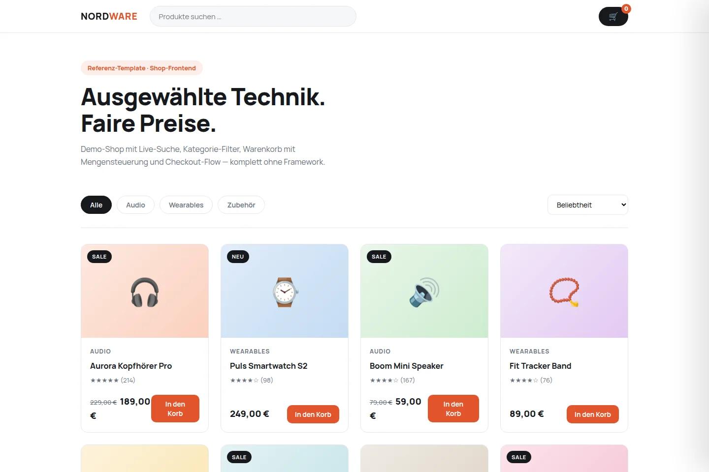 Shop-Frontend Template